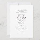 Moderne Einfache beiden Sets Eltern Hochzeit Einla Einladung (Vorderseite)