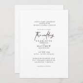 Moderne Einfache beiden Sets Eltern Hochzeit Einla Einladung (Vorne/Hinten)