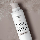 Moderne, einfache Beige Lash Extensions Foam Clean Rechteckiger Aufkleber