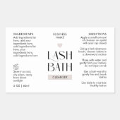 Moderne, einfache Beige Lash Extensions Foam Clean Rechteckiger Aufkleber (Vorderseite)