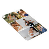 Moderne einfache benutzerdefinierte 6-Foto-Collage Magnet (Rechte Seite)