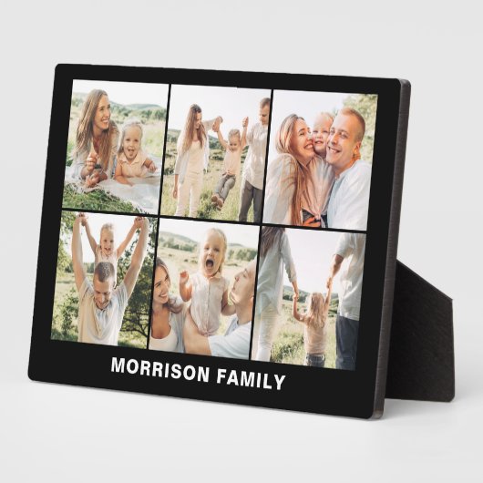 Moderne, einfache, benutzerdefinierte 6-FotoCollag Fotoplatte (Seite)