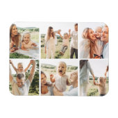 Moderne, einfache, benutzerdefinierte 6-FotoCollag Magnet (Horizontal)