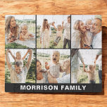 Moderne, einfache, benutzerdefinierte 6-FotoCollag Puzzle<br><div class="desc">Erleben Sie einen unvergesslichen Aufenthalt mit unserem modernen, einfachen 6 Foto Collage Jigsaw Puzzle! Personalisieren Sie dieses Rätsel mit sechs Ihrer Lieblings-Fotos für ein einzigartiges und aussagekräftiges Design. Ideal für Ansammlungen, Spielabende oder als nachdenkliches Geschenk kombiniert es Unterhaltung mit persönlicher Touch. Es ist aus langlebigen Materialien gefertigt und ist so...</div>