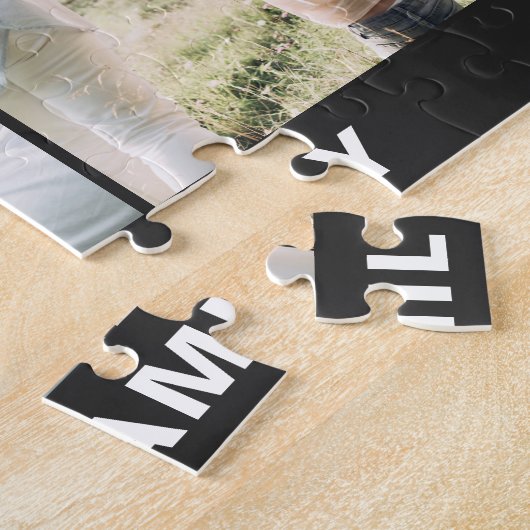 Moderne, einfache, benutzerdefinierte 6-FotoCollag Puzzle (Seite)