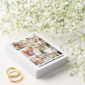 Moderne, einfache, benutzerdefinierte 6-FotoCollag Spielkarten (Insitu (Hochzeit))