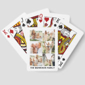 Moderne, einfache, benutzerdefinierte 6-FotoCollag Spielkarten (Rückseite)