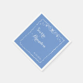 Moderne einfache, benutzerdefinierte Blue Ribbon W Serviette (Ecke)