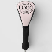 Moderne einfache benutzerdefinierte Geschäftslogo Golf Headcover (Vorderseite)