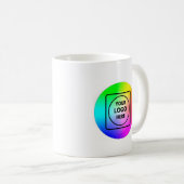 Moderne einfache benutzerdefinierte Geschäftslogo- Kaffeetasse (VorderseiteRechts)