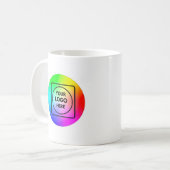 Moderne einfache benutzerdefinierte Geschäftslogo- Kaffeetasse (Vorderseite Links)