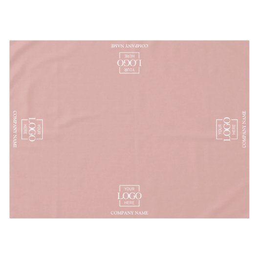 Moderne einfache benutzerdefinierte Geschäftslogo- Tischdecke (Vorderseite (Horizontal))