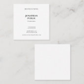 Moderne, einfache Berufliche Coole Vorlage Quadratische Visitenkarte (Vorne/Hinten)