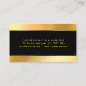 Moderne, einfache Berufliche Elegangoldvorlage Visitenkarte (Rückseite)