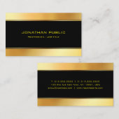Moderne, einfache Berufliche Elegangoldvorlage Visitenkarte (Vorne/Hinten)