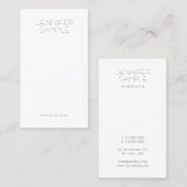 Moderne, einfache Berufliche Elegant-Vorlage Visitenkarte (Vorne/Hinten)