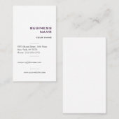 Moderne einfache berufliche Geschäfts-Karte Visitenkarte (Vorne/Hinten)