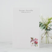 Moderne, einfache Berufliche Minimalistisch Magnol Briefpapier (Stehend Vorderseite)