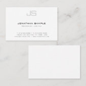 Moderne einfache Berufliche Monogramm-Vorlage Chic Visitenkarte (Vorne/Hinten)
