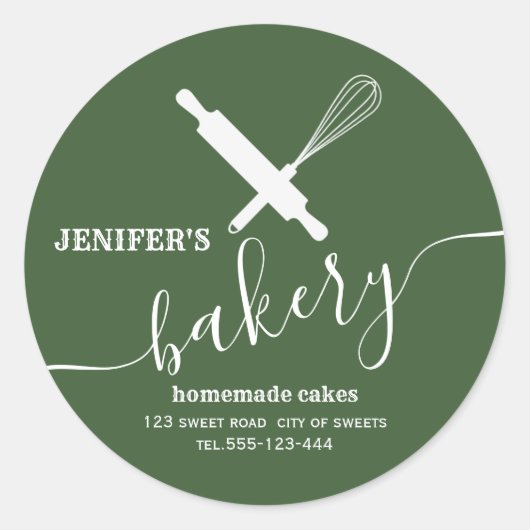 Moderne, einfache Berufliche Rolling Button Whisky Runder Aufkleber (Vorderseite)