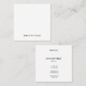 Moderne, einfache Berufliche Stilvorlage Trendy Quadratische Visitenkarte (Vorne/Hinten)