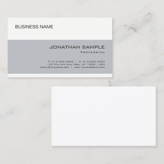 Moderne, einfache Berufliche Vorlage Visitenkarte (Vorne/Hinten)