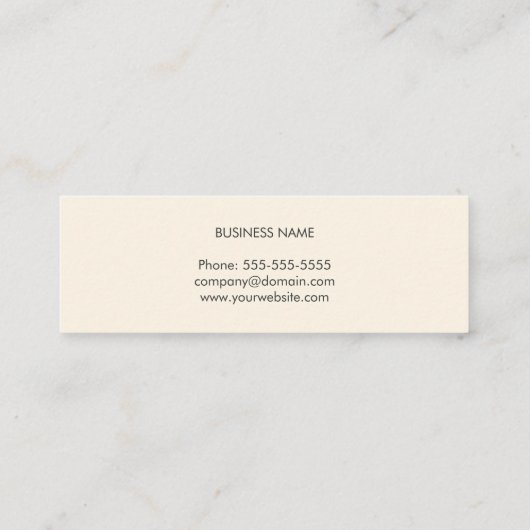 Moderne einfache Beschaffenheits-grauer Mini Visitenkarte (Rückseite)