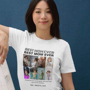 Moderne, einfache Best Mama Ever 8 Foto T-Shirt