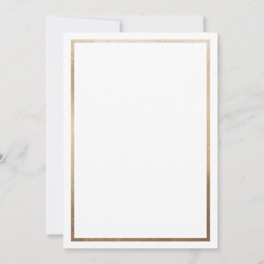 Moderne, einfache Bestätigung des Weißgolds über d Einladung (Rückseite)