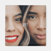 Moderne, einfache BESTE FREUNDIN über Foto Magnet (Vorne)