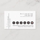 Moderne einfache Black Pink QR Code Loyalty Card Visitenkarte (Rückseite)