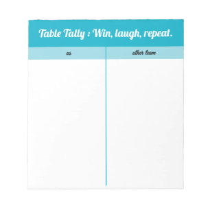 Moderne einfache blaue Bunco Table Tally Notizblock