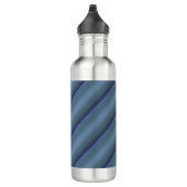 Moderne einfache blaue Marine Farbe Edelstahlflasche (Rechts)