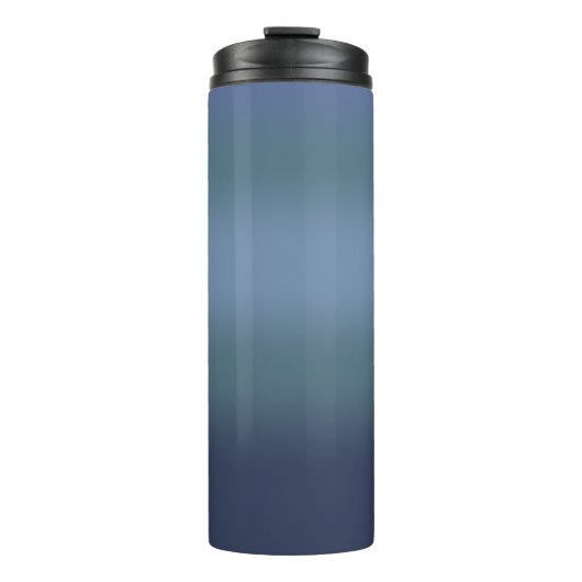 Moderne einfache blaue Marine Farbe Thermosbecher (Vorderseite)