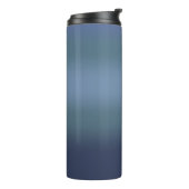 Moderne einfache blaue Marine Farbe Thermosbecher (Nach links gedreht)