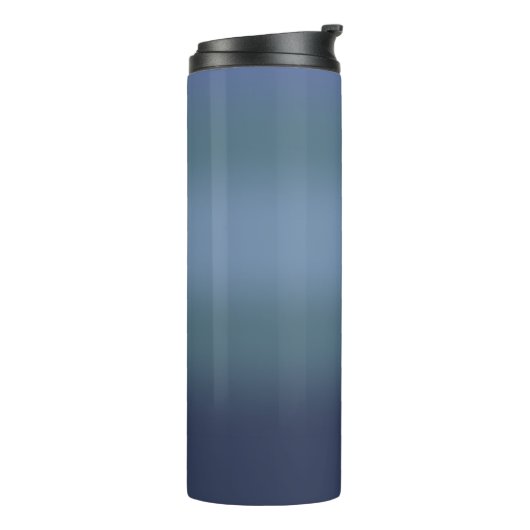 Moderne einfache blaue Marine Farbe Thermosbecher (Nach links gedreht)