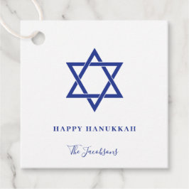 Moderne einfache blaue Star von David Hanukkah Geschenkanhänger