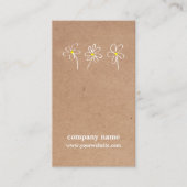 Moderne, einfache Blume, die floral Zeichne Visitenkarte (Vorderseite)