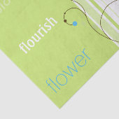 Moderne, einfache Blume Grüne Typografie Seidenpapier (Ausschnitt)