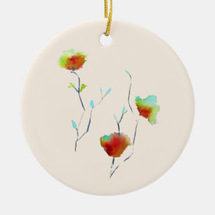 Moderne, einfache Blume Herbst Kunst Keramik Ornament