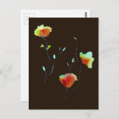 Moderne, einfache Blume Herbst Kunst Postkarte (Vorne/Hinten)