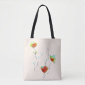 Moderne, einfache Blume Herbst Kunst Tasche (Vorderseite)