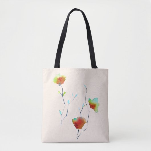 Moderne, einfache Blume Herbst Kunst Tasche (Vorderseite)