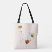 Moderne, einfache Blume Herbst Kunst Tasche (Rückseite)