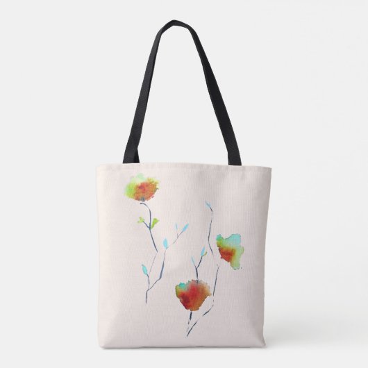 Moderne, einfache Blume Herbst Kunst Tasche (Rückseite)