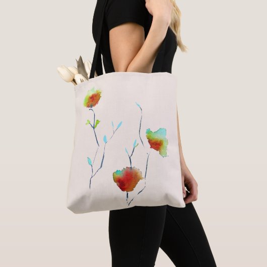 Moderne, einfache Blume Herbst Kunst Tasche (Von Nahem)