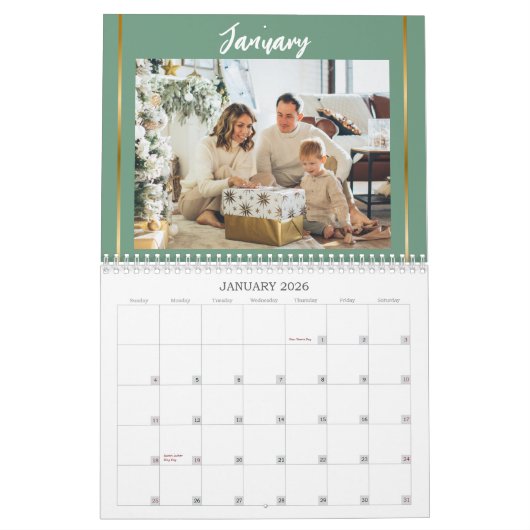 Moderne, einfache Blumenbilder 2025 Kalender (Jan 2026)