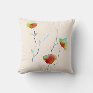 Moderne einfache Blumenblüten Herbstkunst Kissen