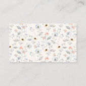 Moderne, einfache Blumenbücher für Baby Begleitkarte (Rückseite)