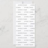 Moderne, einfache, blumengeschmückte Hochzeitskart (Rückseite)